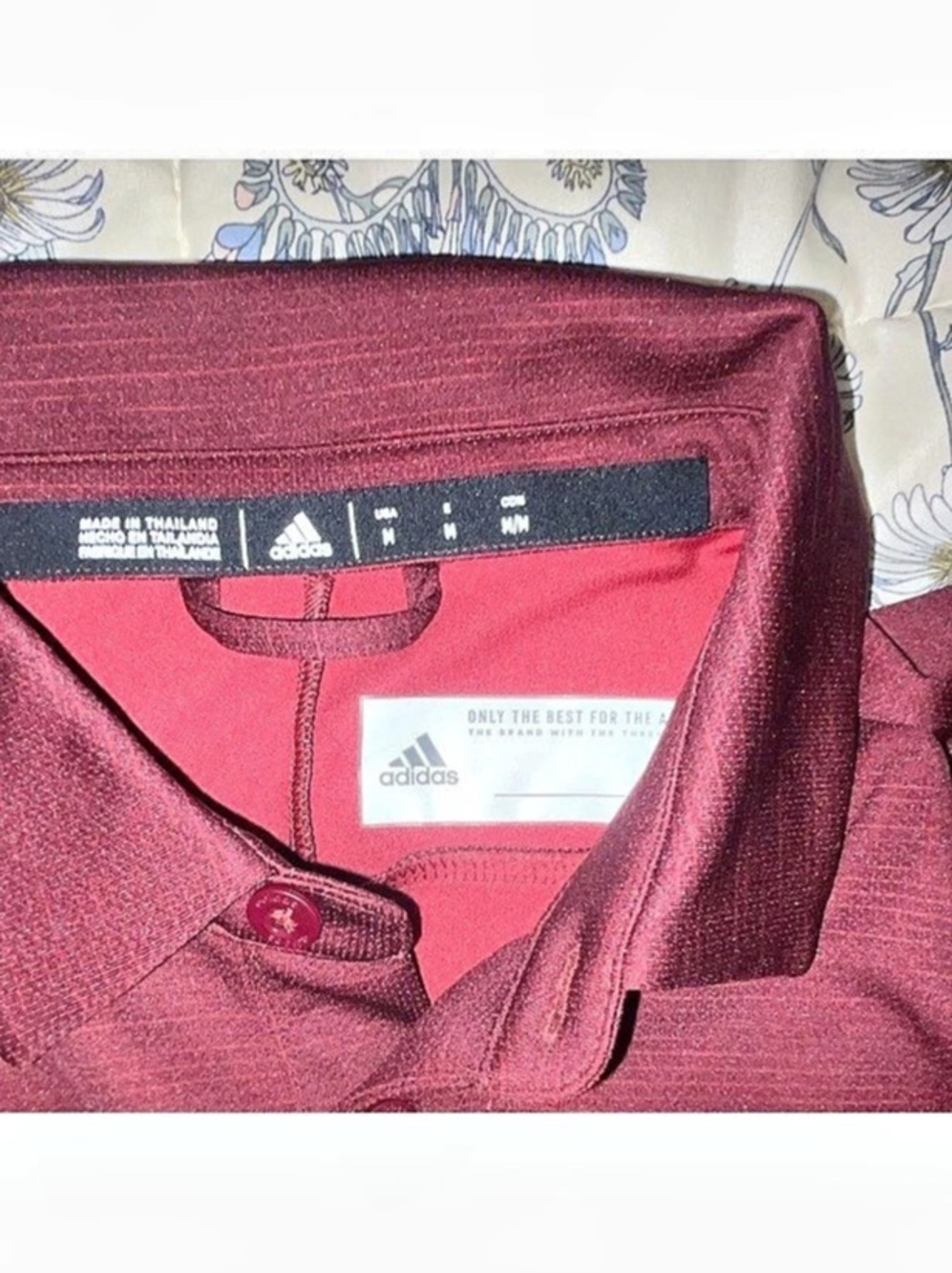 adidas Game Mode Polo Men's Maroon Size Medium NWT